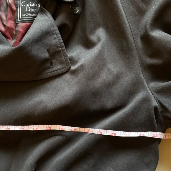Vintage Christian Dior Le connoisseur Trench double breasted Coat Overcoat 40L - Picture 14 of 16